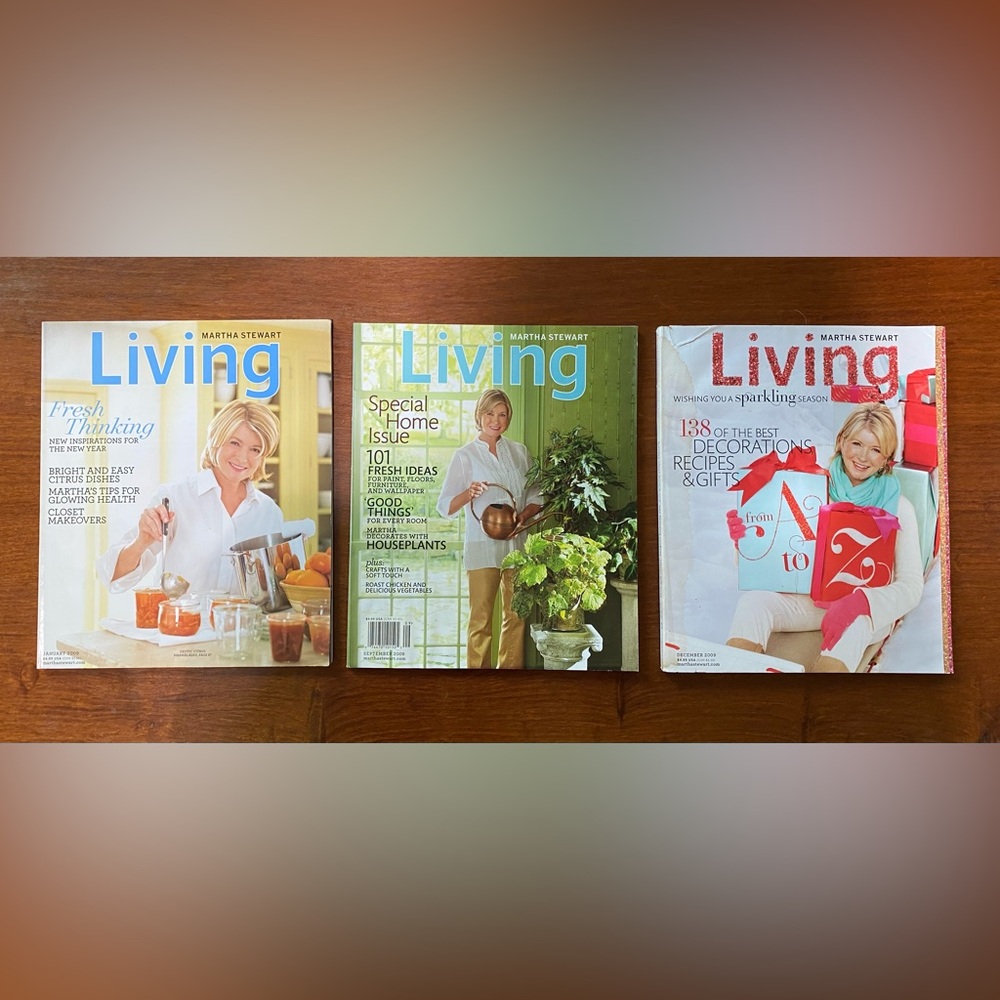Set of 3 2009 Martha Stewart Living Magazines
